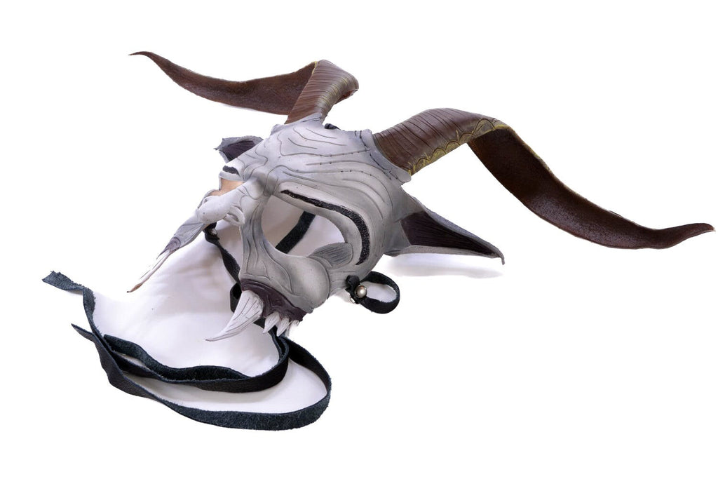 Krampus Handmade Genuine Leather Mask for Masquerade Cosplay or Halloween Costumes