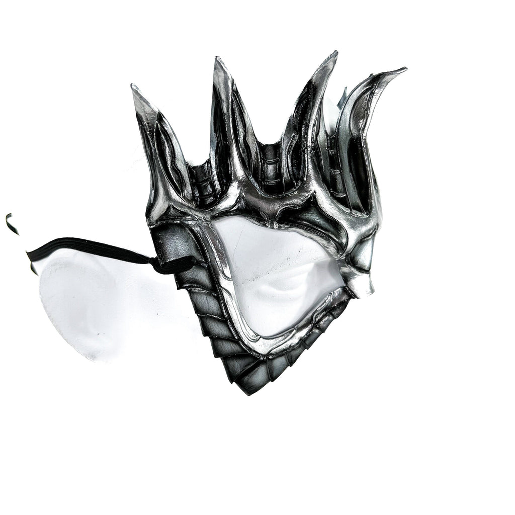 Masquerade Crown Mask of Handmade Genuine Leather in Metallics