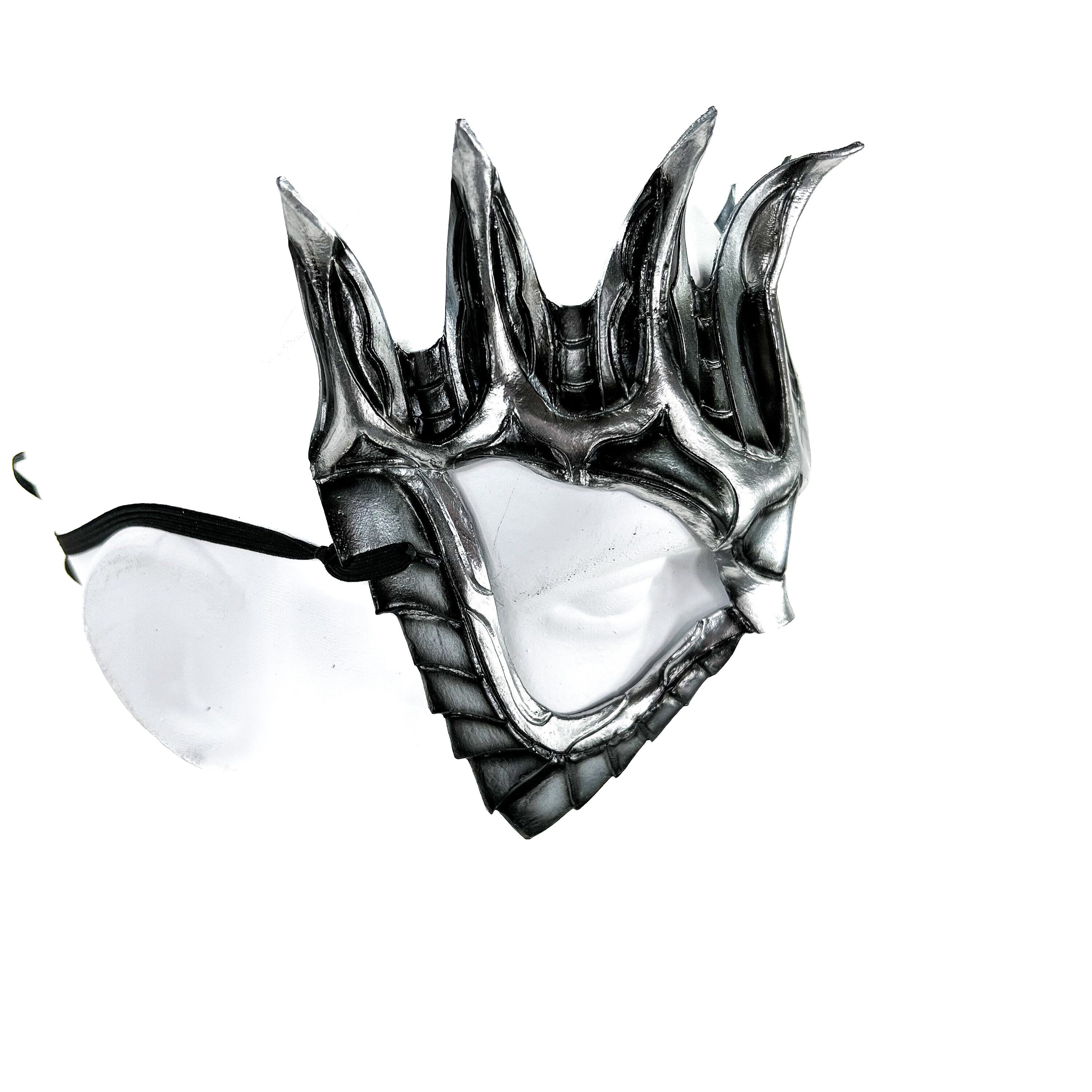 Masquerade Crown Mask of Handmade Genuine Leather in Metallics