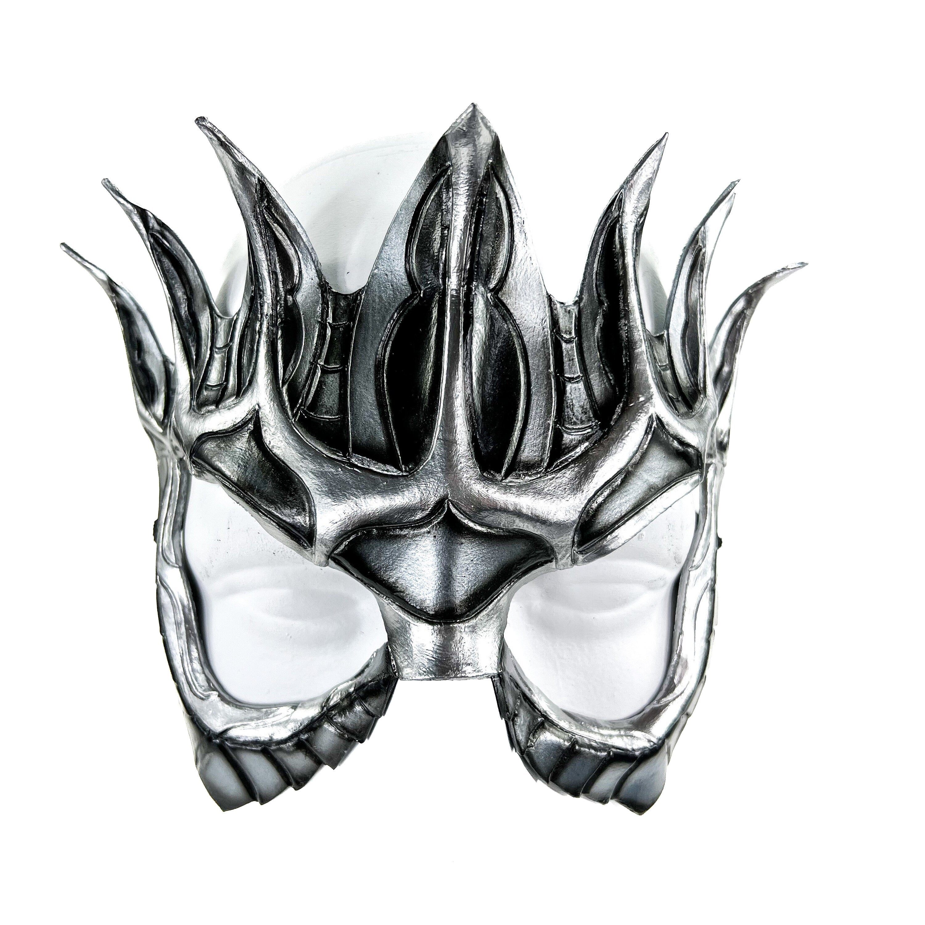 Masquerade Crown Mask of Handmade Genuine Leather in Metallics