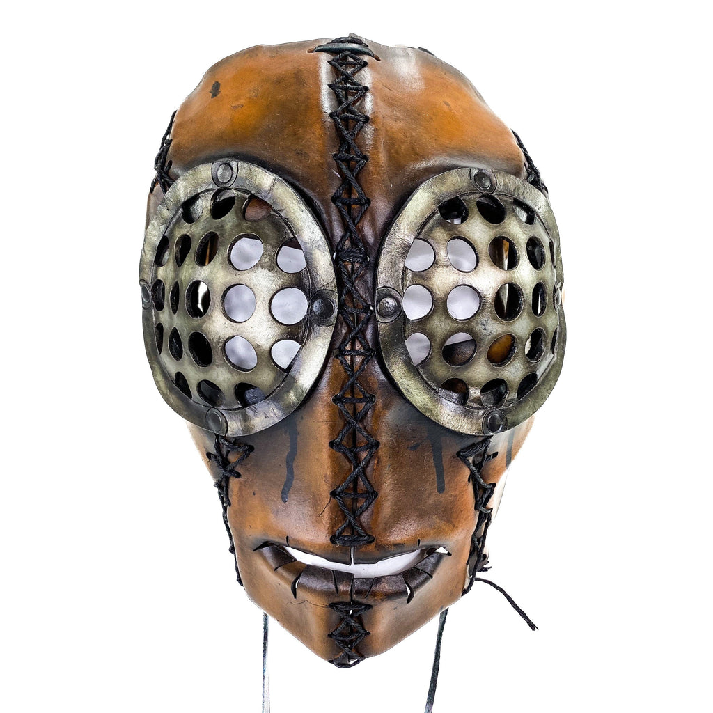The Toy  - Handmade Leather Mask with Pull Ties