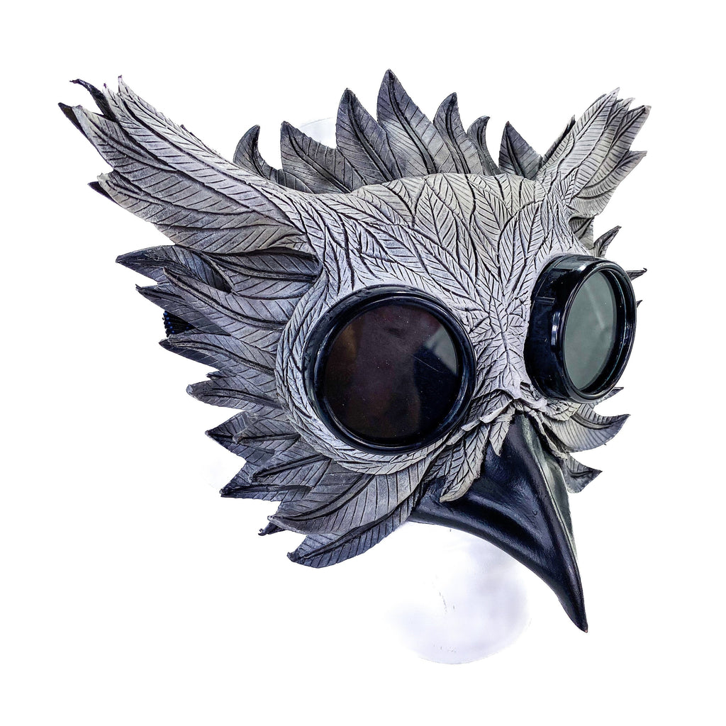 Horned Owl Goggles Handmade Genuine Leather Mask