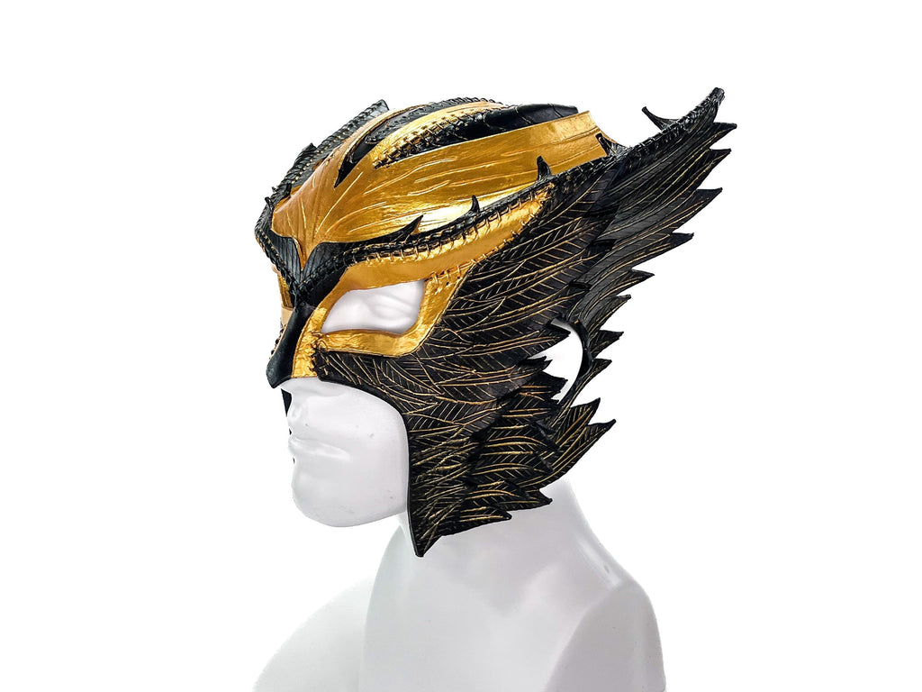 Winged Helmet Genuine Leather Mask