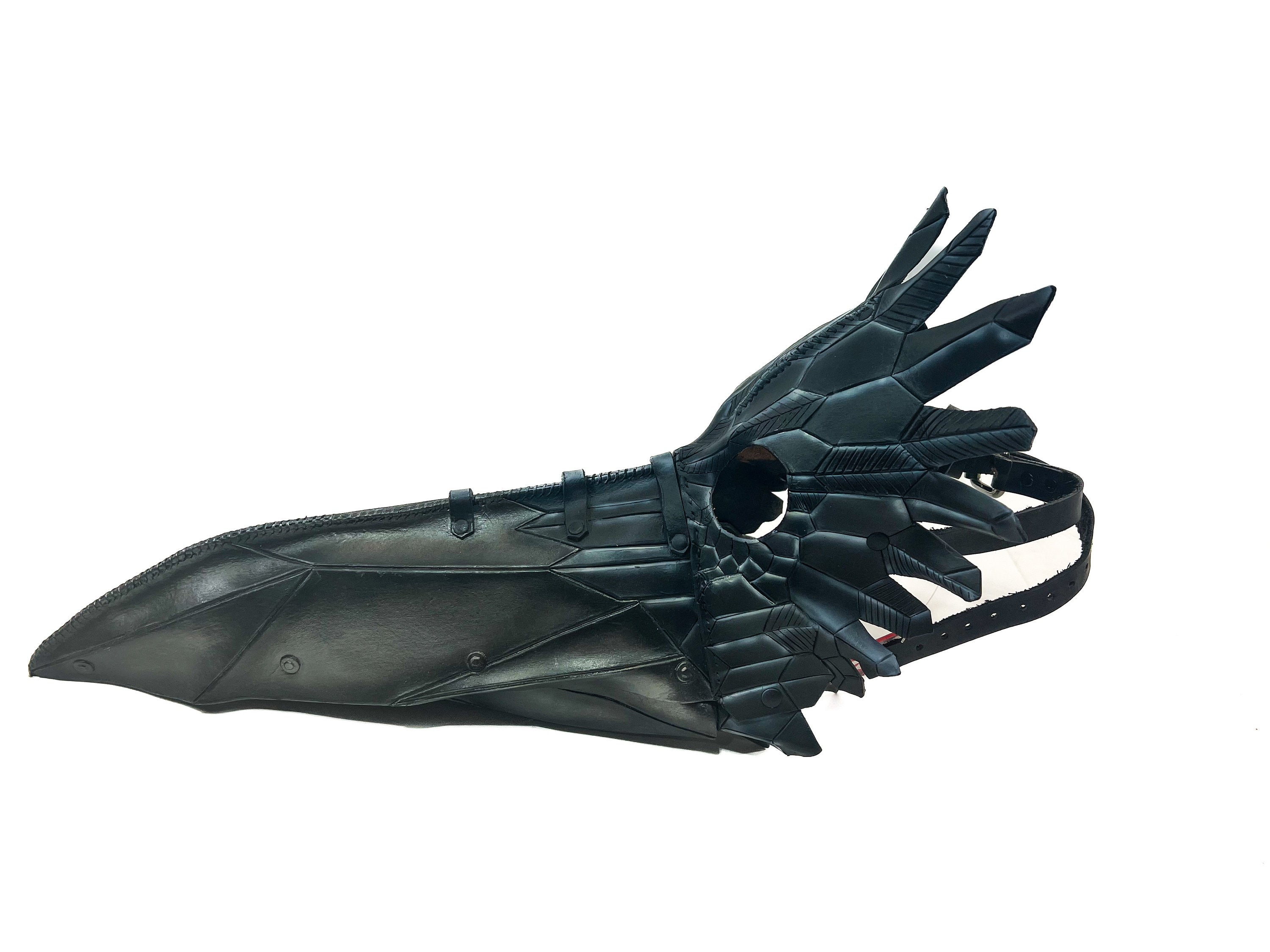 Large Raven Plague Doctor Handmade Genuine Leather Mask