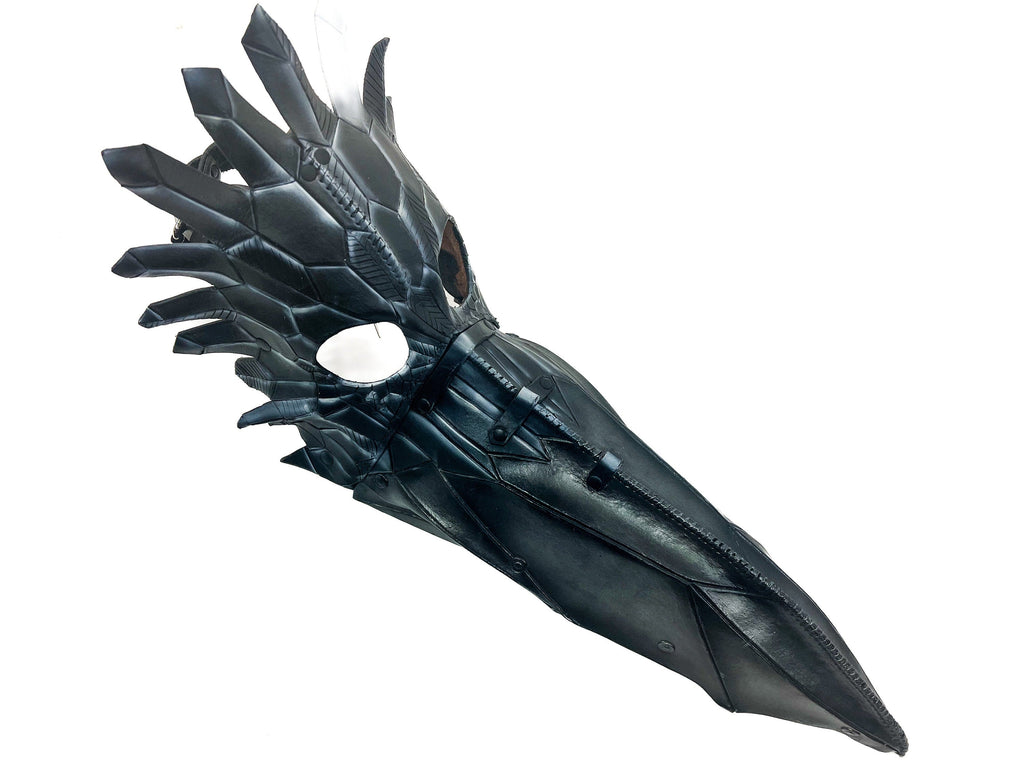 Large Raven Plague Doctor Handmade Genuine Leather Mask