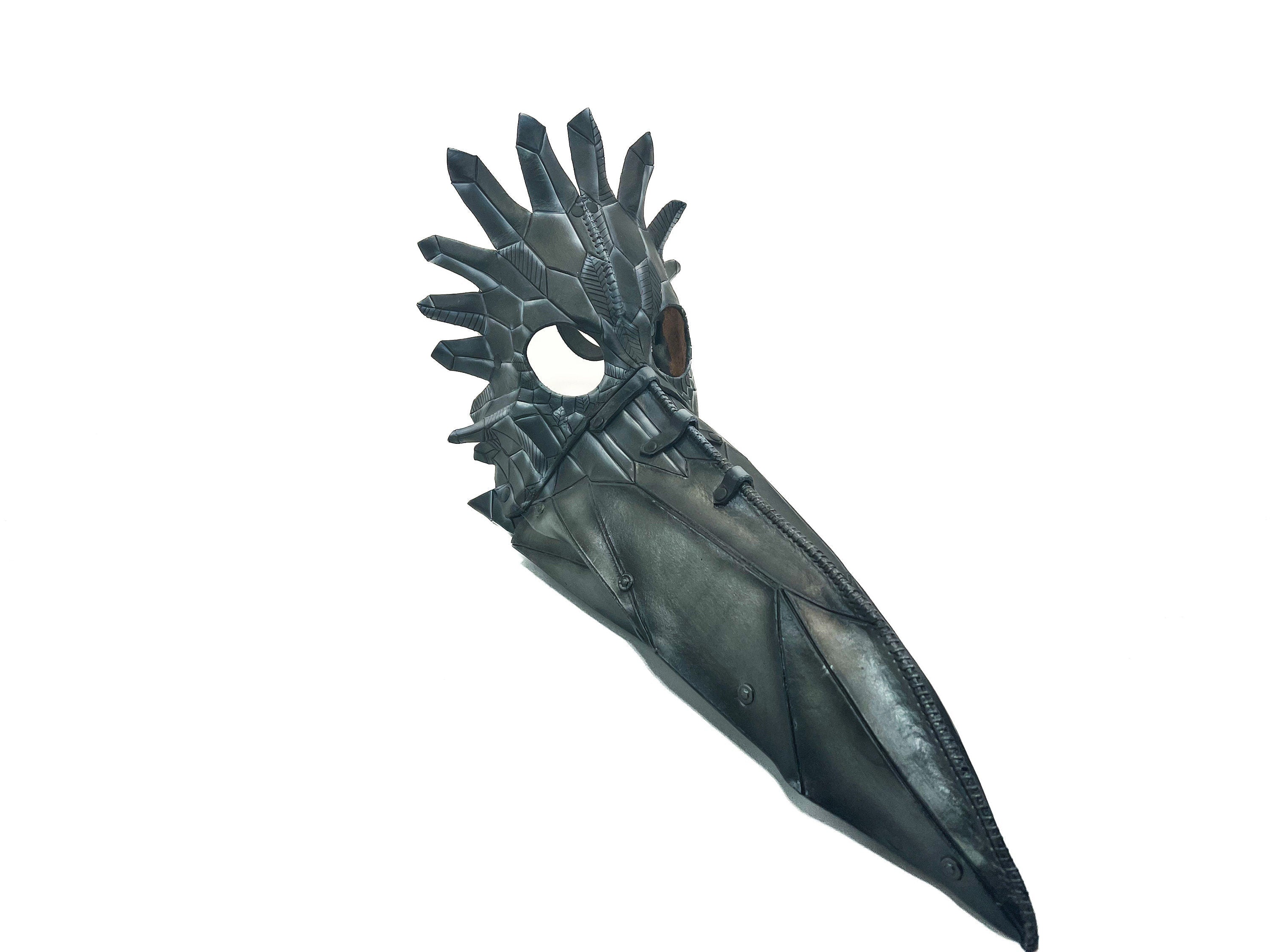 Large Raven Plague Doctor Handmade Genuine Leather Mask