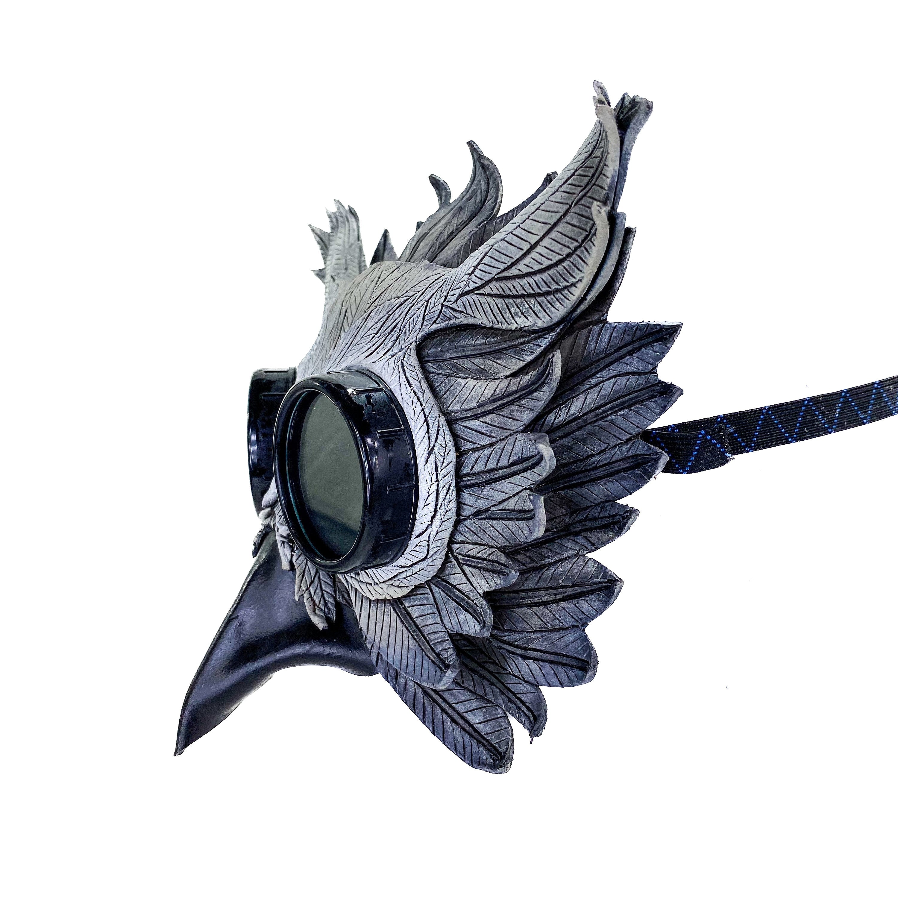 Horned Owl Goggles Handmade Genuine Leather Mask