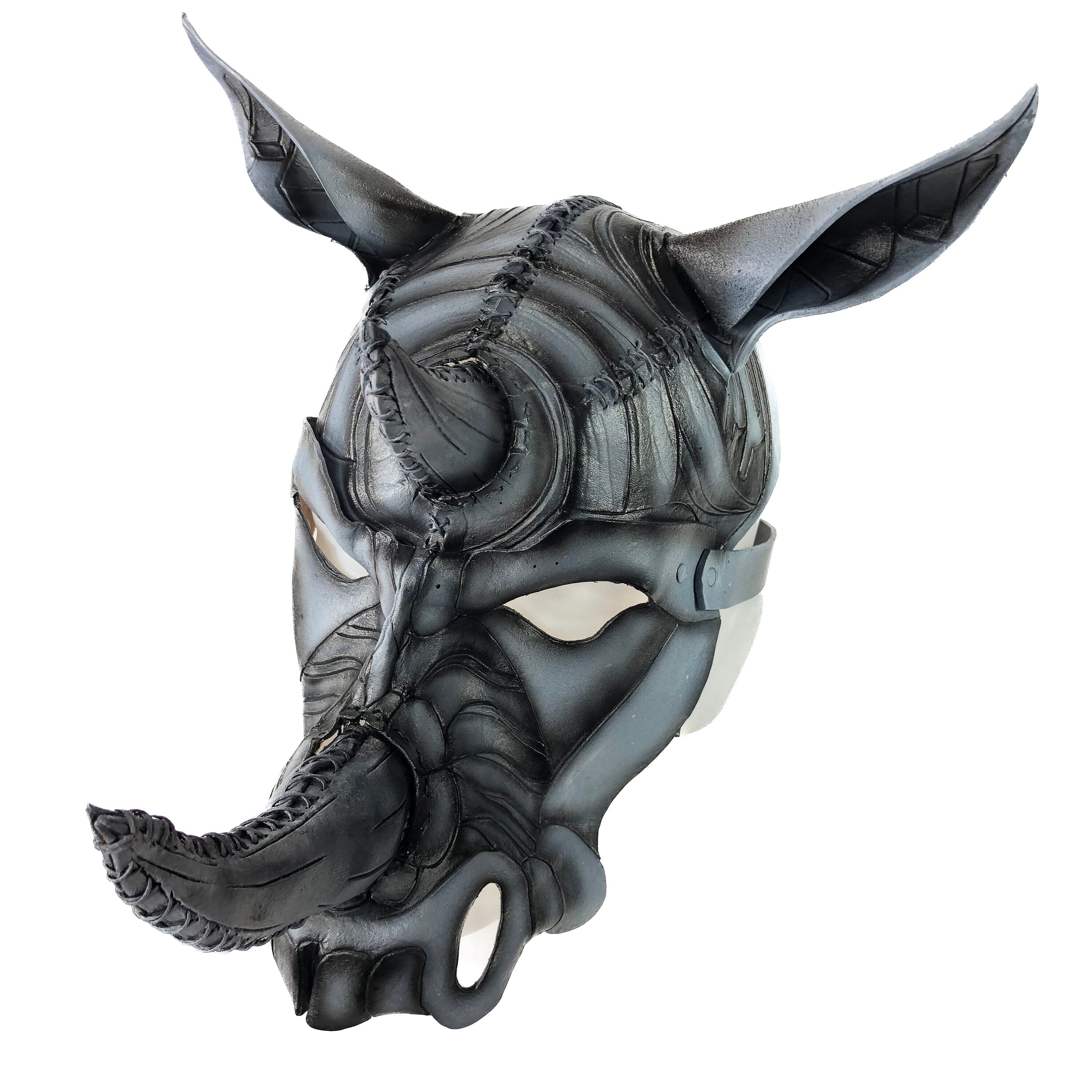 Rhino Handmade Genuine Leather Mask