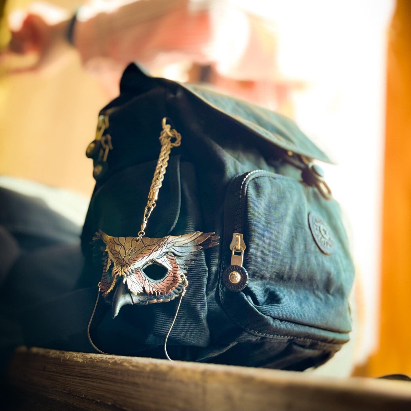 Wise Owl Leather Mini Mask – Handcrafted Charm for Rearview Mirrors, Handbags, Lanyards, Party Favors & More