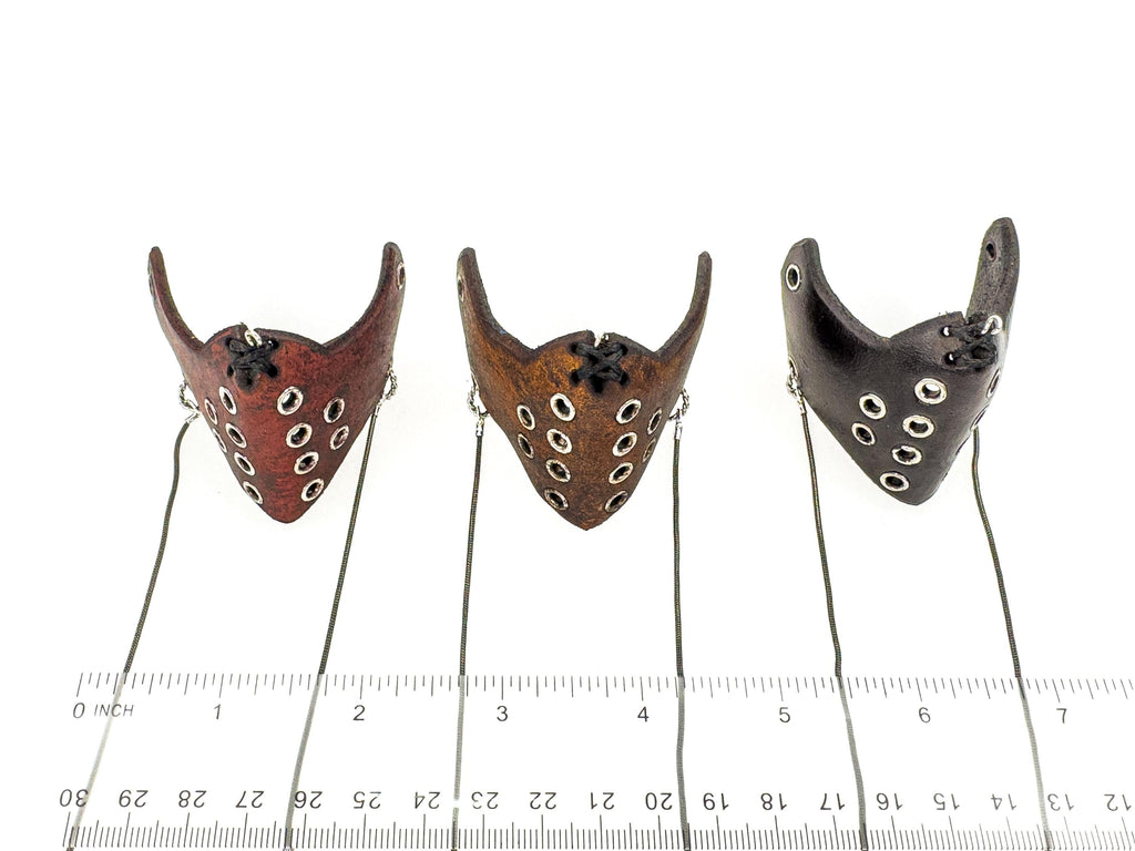 Mouth Mask Leather Mini Mask – Handcrafted Charm for Rearview Mirrors, Handbags, Lanyards, Party Favors & More