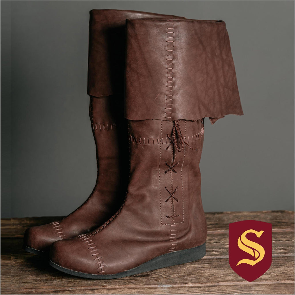 Brown High Leather Boots "Aragorn"