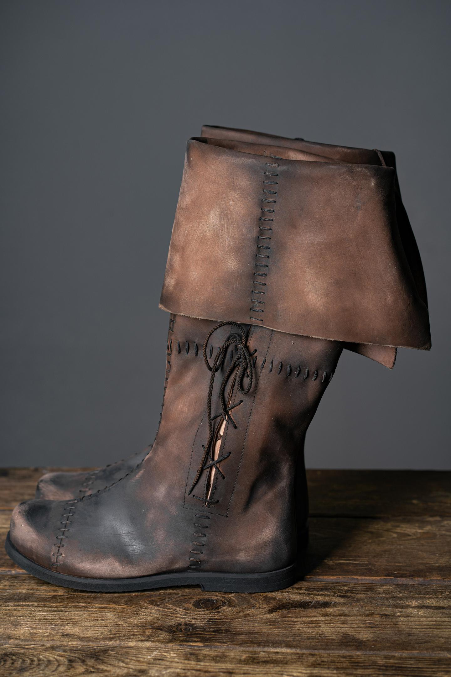 Brown High Leather Boots "Aragorn"