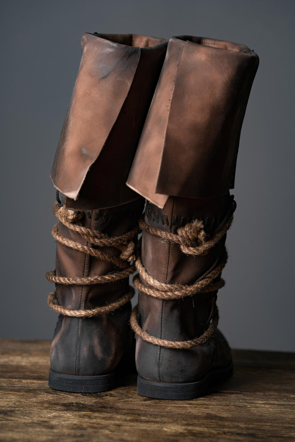 Brown High Leather Boots "Aragorn"