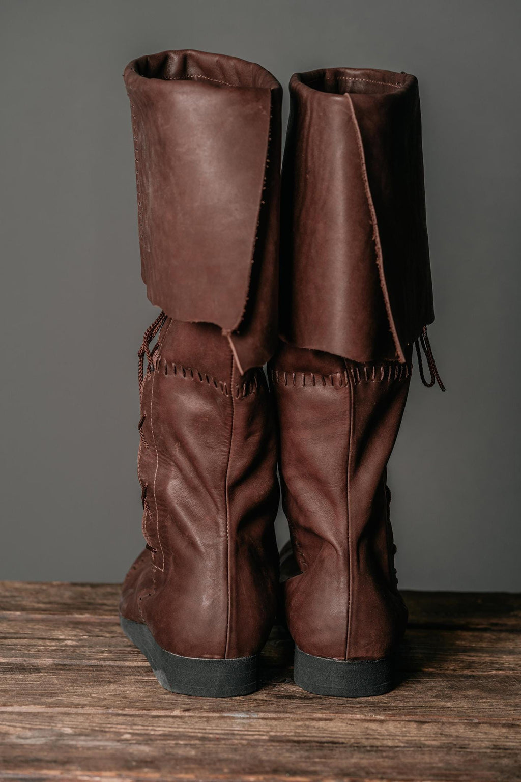 Brown High Leather Boots "Aragorn"