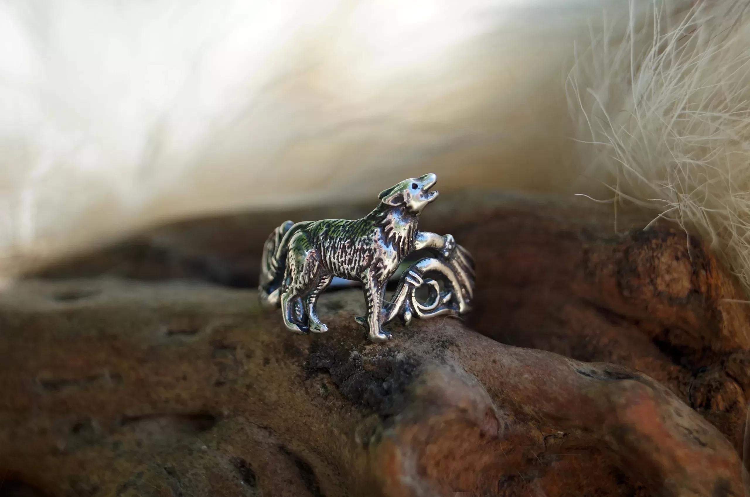 Fenrir Wolf Viking Ring