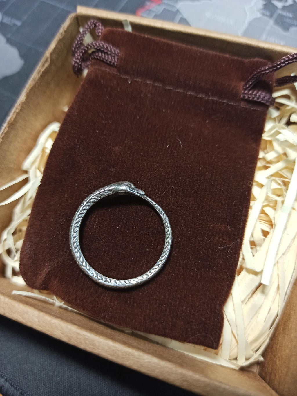 Ouroboros Snake Silver Ring