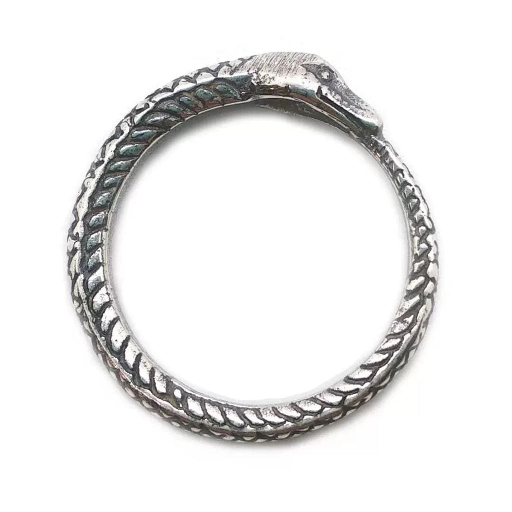 Ouroboros Snake Silver Ring