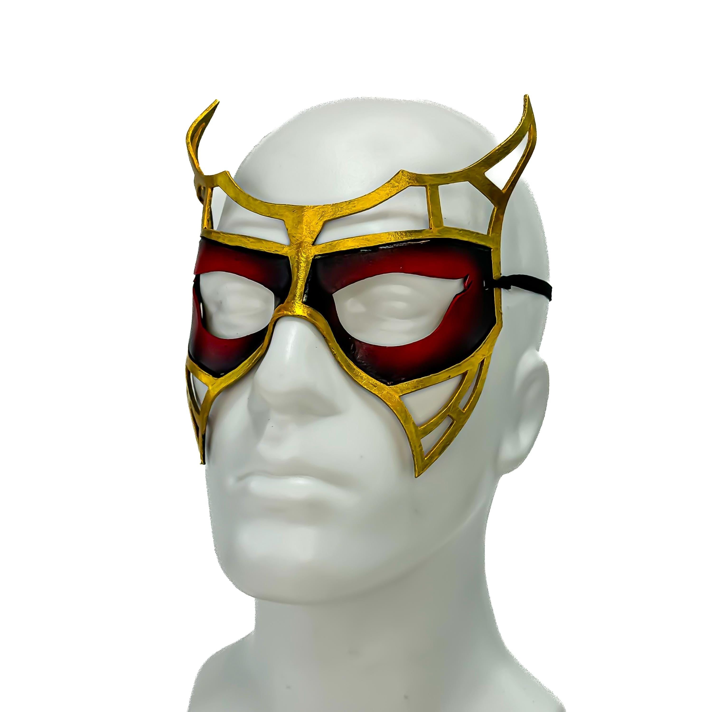 Red Royalty Handmade Genuine Leather Mask