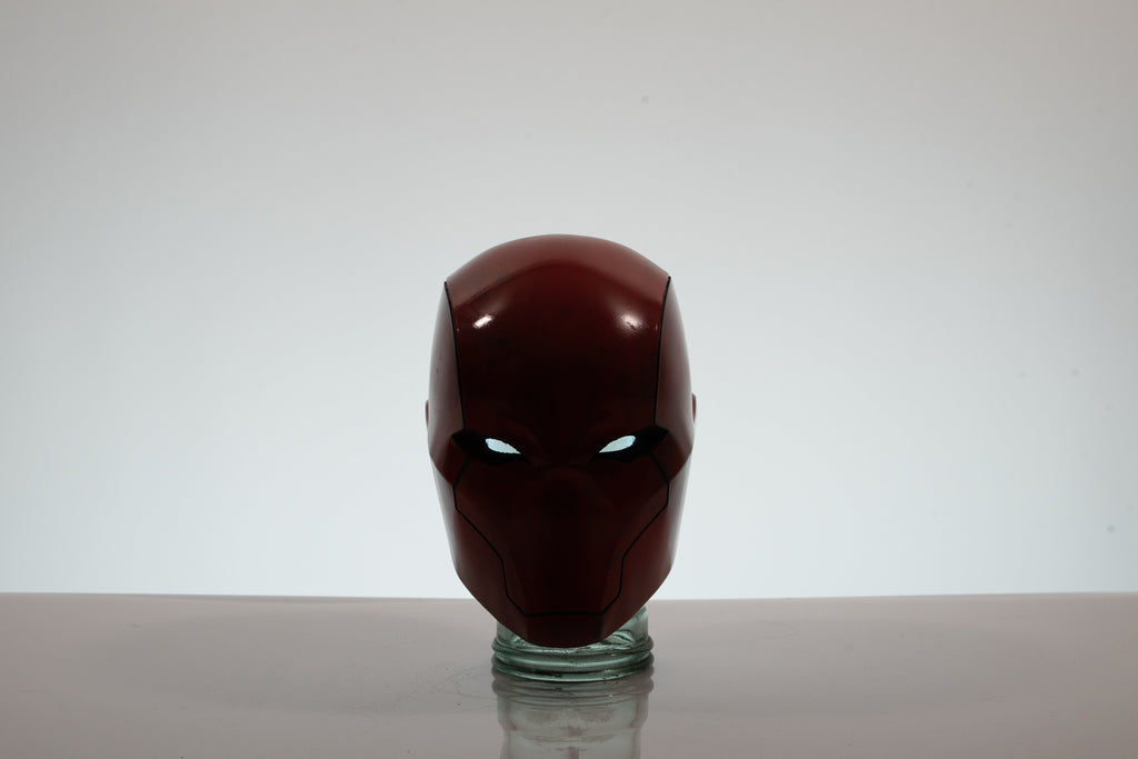 Red Vigilante Helmet - Wearable Costume Cowl Mask Helm