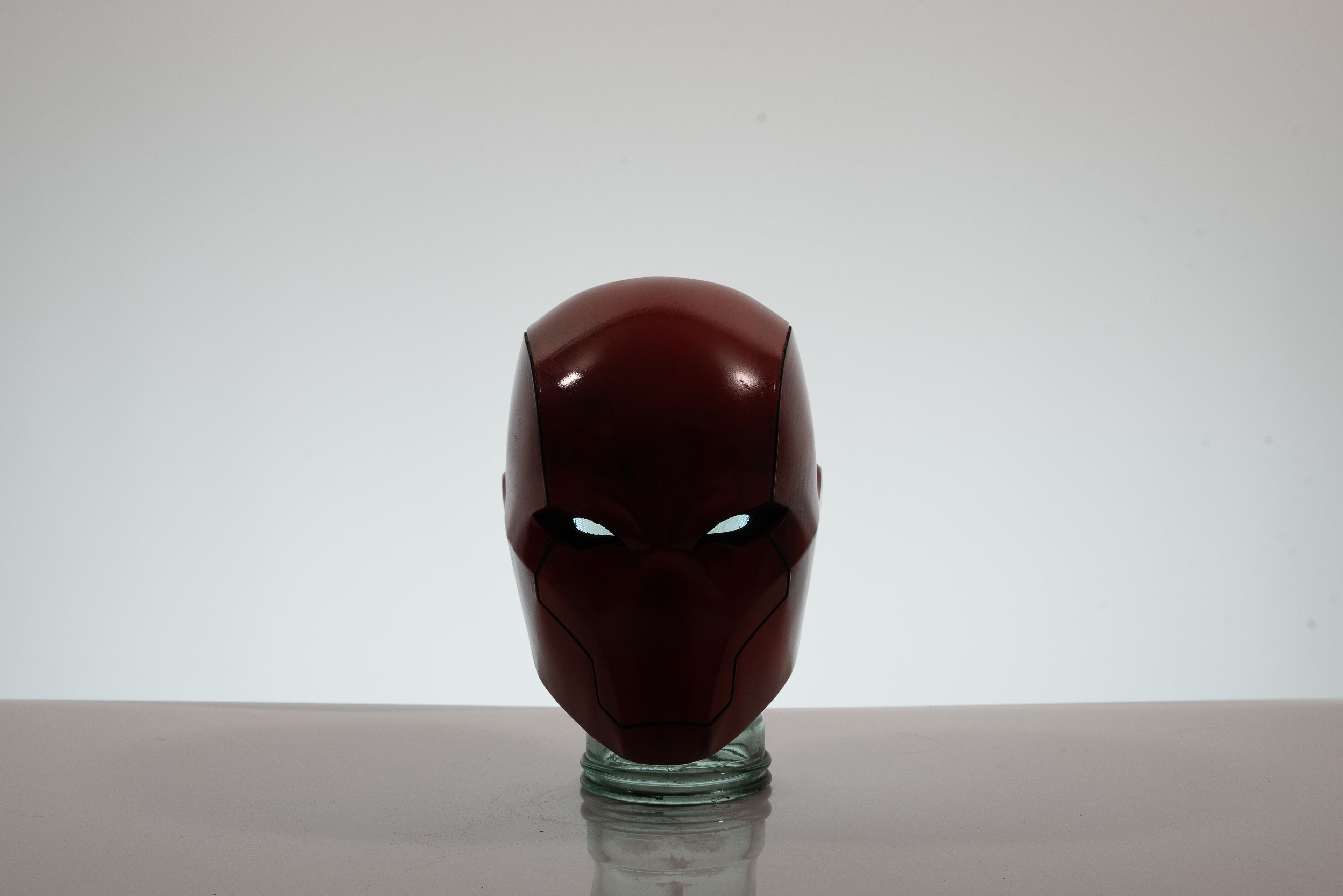 Red Vigilante Helmet - Wearable Costume Cowl Mask Helm