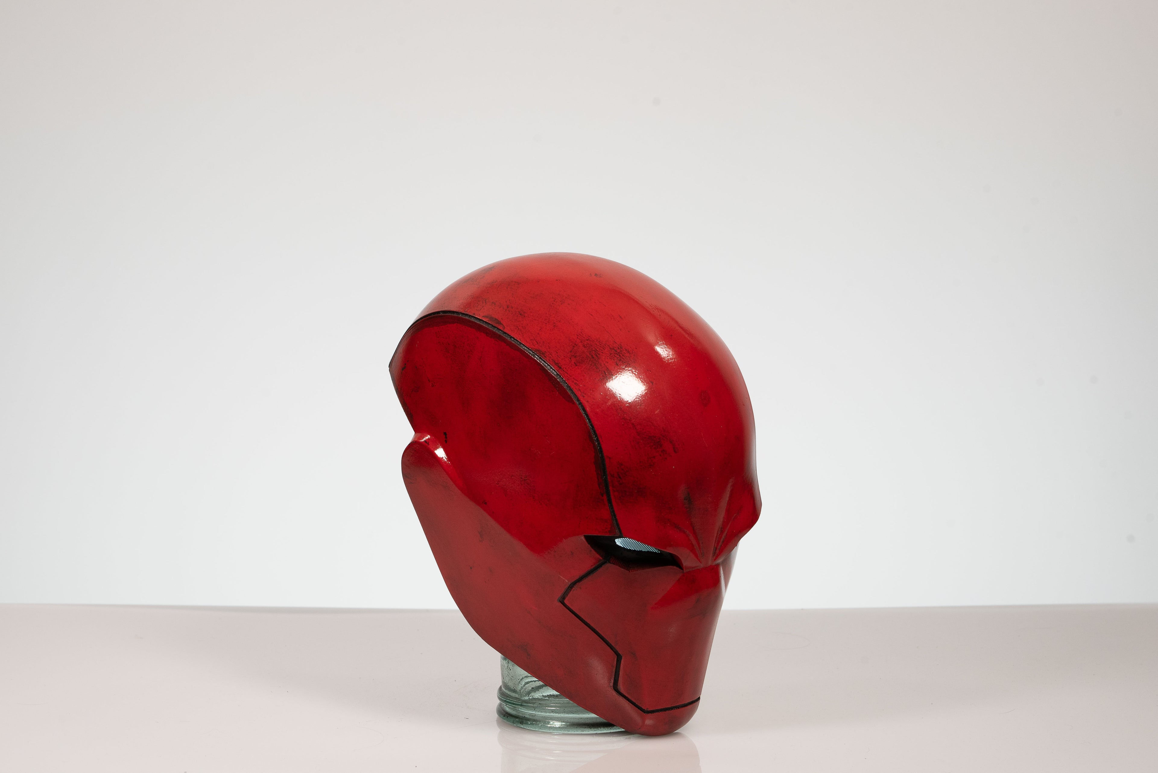 Red Vigilante Helmet - Wearable Costume Cowl Mask Helm