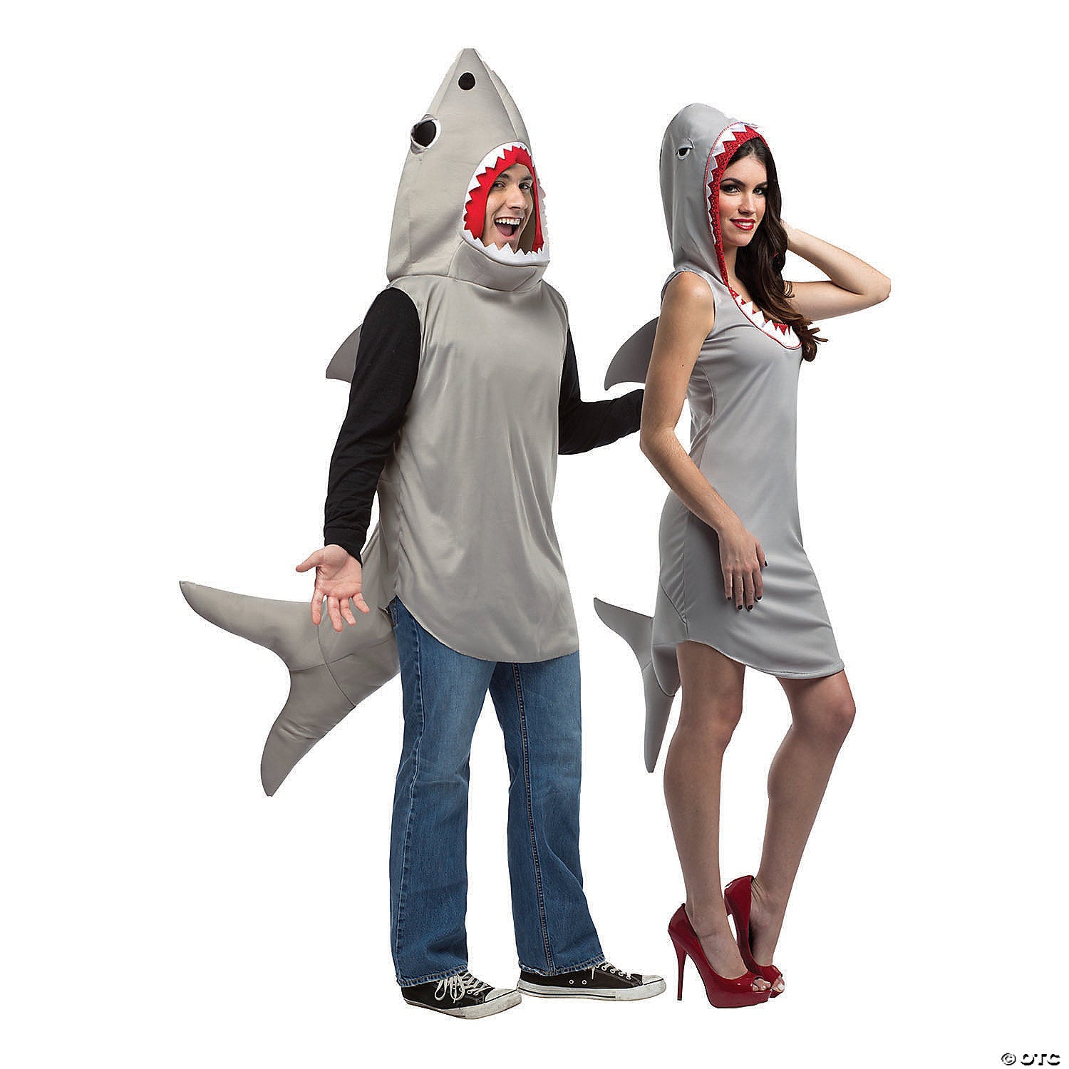 Adult Sand Shark Hoodie & Dress Couples Costume