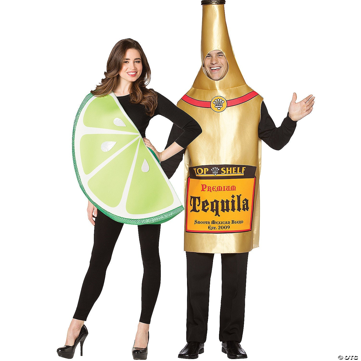 Adult Tequila Bottle & Lime Slice Couples Costume