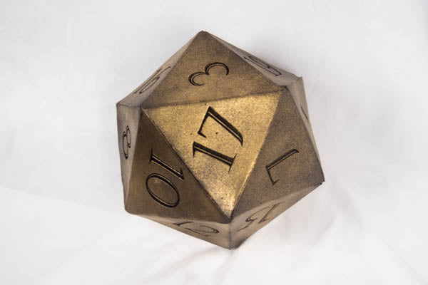 Giant D20 Die 10" Tall Display Prop